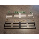 Névre szóló, sportágat idéző 3D nyomtatott nagy éremtartó, 40×12 cm – Ari Art