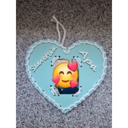 Kézzel kiölthető, fotóhellyel ellátott 3D nyomtatott szív, 10×11 cm – Ari Art