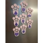 Ovis jellel díszíthető, 3D nyomtatott virágcserép hűtőmágnes – Ari Art
