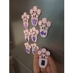 Ovis jellel díszíthető, 3D nyomtatott virágcserép hűtőmágnes – Ari Art