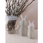 Masnival díszített, texturált felületű nagy 3D nyomtatott húsvéti nyuszi, 14 cm – Ari Art