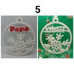 Névvel vagy cégnévvel személyre szabható, 3D nyomtatott karácsonyi gömb, 8 cm – Ari Art