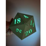 Dobókocka formájú, teamécsessel megvilágítható 3D nyomtatott karácsonyfadísz – Ari Art