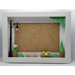 Virágmintás, 3D nyomtatott dioráma képkeret, 20×15×3 cm – Ari Art
