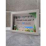 Virágmintás, 3D nyomtatott dioráma képkeret, 20×15×3 cm – Ari Art