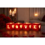 LOVE feliratú, 3D nyomtatott mécsestartó – Ari Art