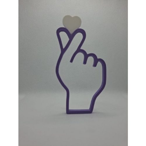 Koreai ujj-szív kézjelet formázó 3D nyomtatott K-heart dekoráció – Ari Art