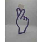 Koreai ujj-szív kézjelet formázó 3D nyomtatott K-heart dekoráció – Ari Art